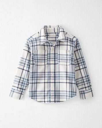 Toddler Organic Cotton Cozy Flannel Button-Front Shirt
