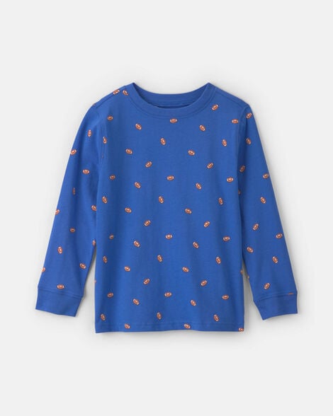 boys football long-sleeve t-shirt - blue