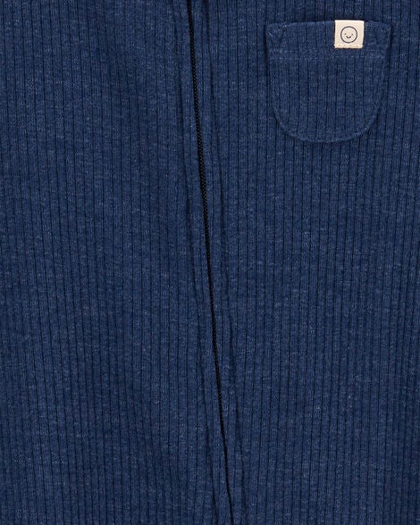  Product image 2 of Baby Textured 2-Way Zip Sleep & Play Pajamas