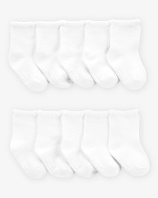 Product image 1 of Baby 10-Pack Scallop Crew Socks