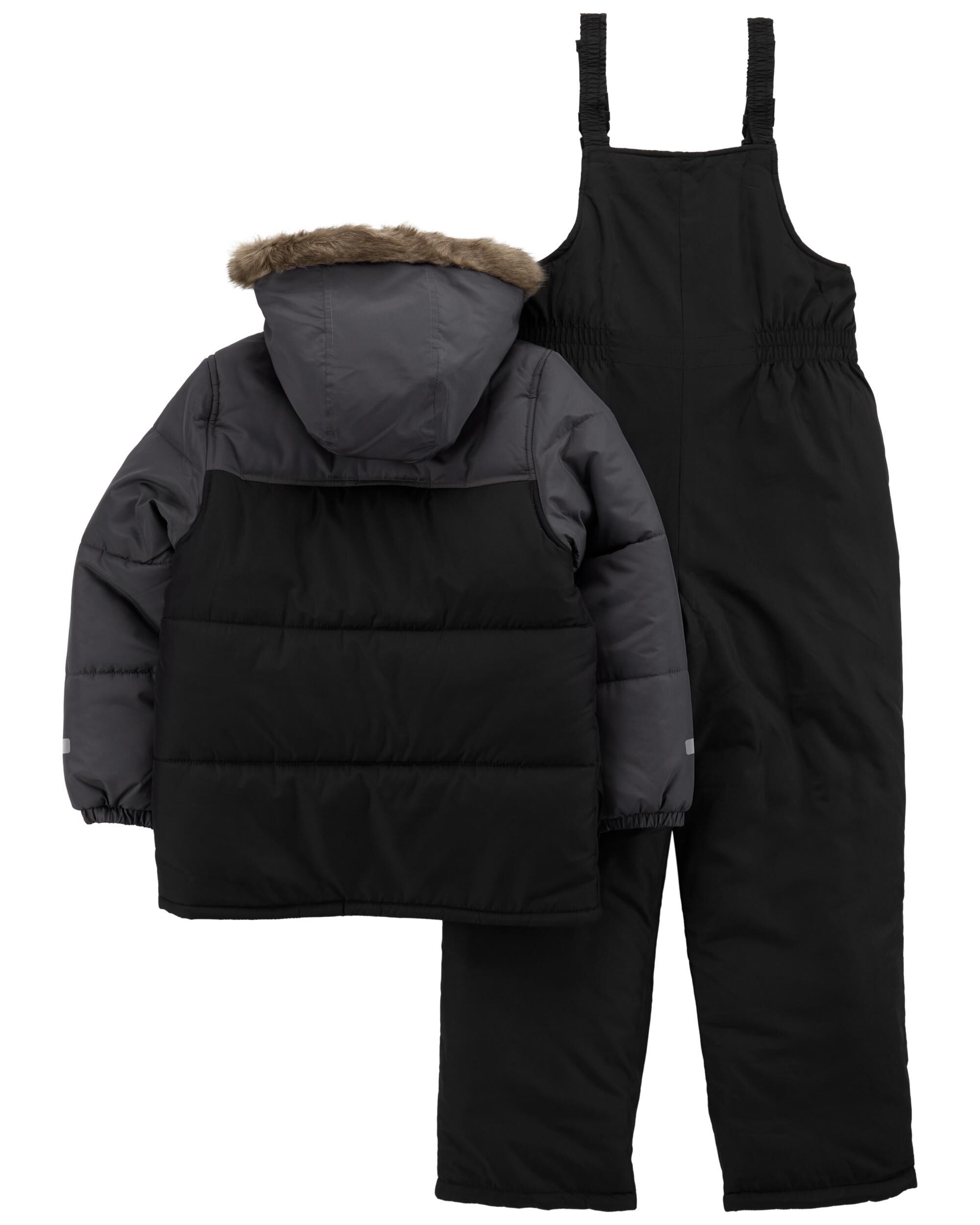 Kid 2 Piece Faux Fur Hooded Snowsuit Set Carter s Carter s