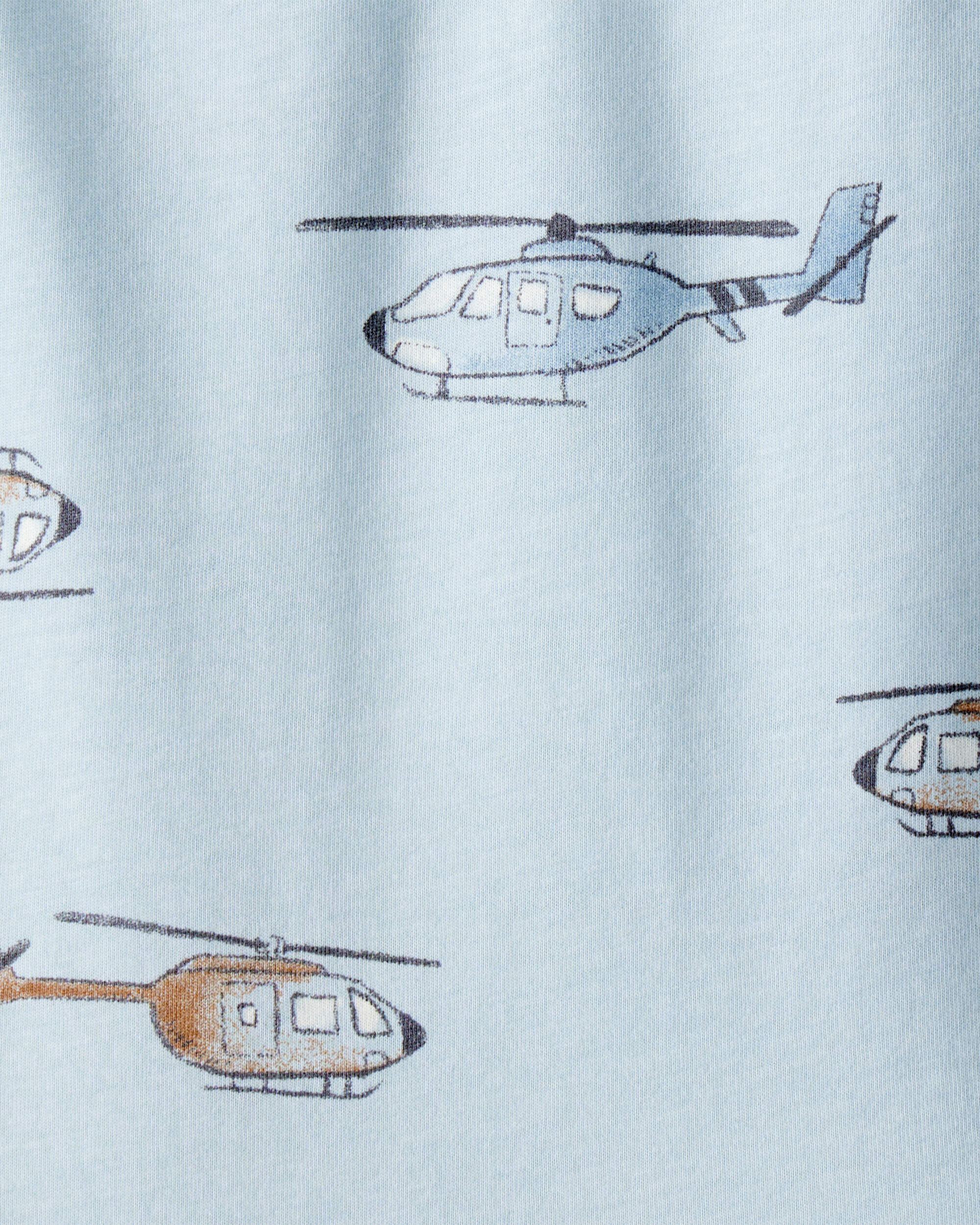 Baby Boy Helicopter Print Short-Sleeve Tee - Blue