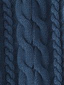 Dark Sea Blue - Toddler Organic Cotton Fair Isle Sweater in Dark Sea Blue, Selected