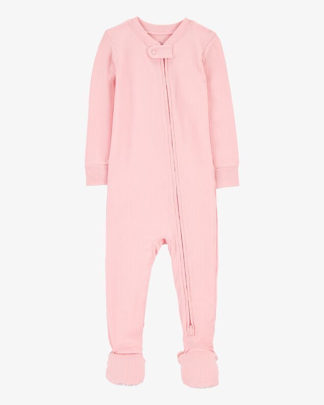 Product image 1 of Baby Girl Solid PurelySoft Footie 1-Piece Pajamas - Pink
