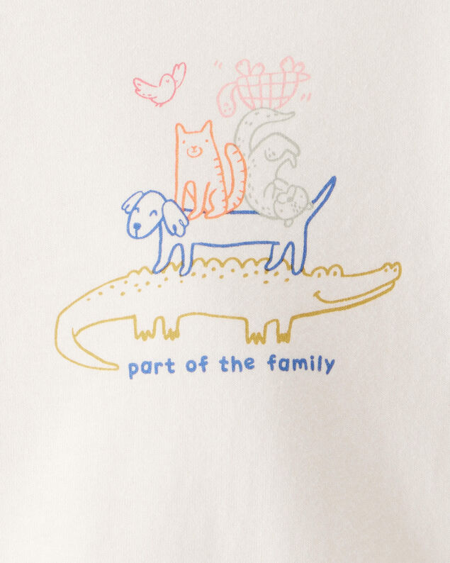 Product image 2 of Baby Family Cotton Long-Sleeve Graphic Bodysuit - Ivory