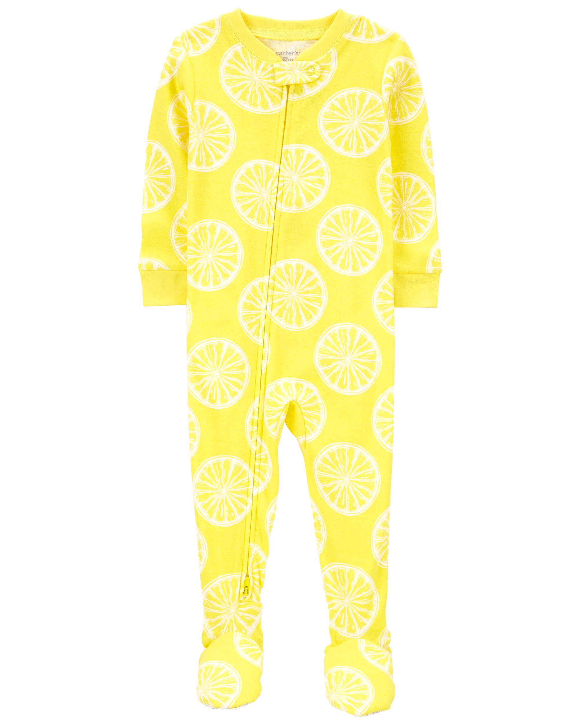 Baby 1 Piece Lemon 100 Snug Fit Cotton Footie Pajamas
