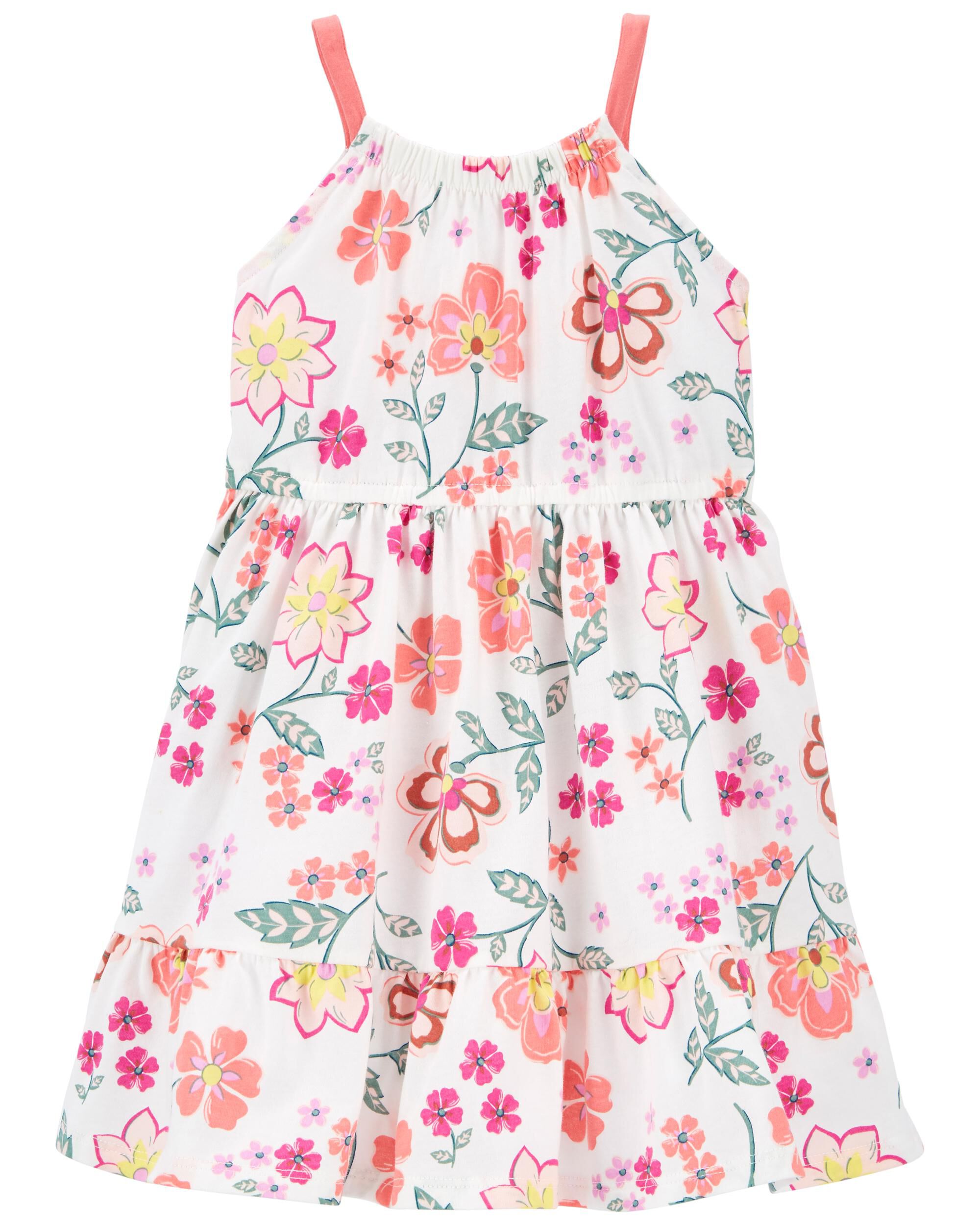 *CLEARANCE* Floral Tiered Jersey Dress