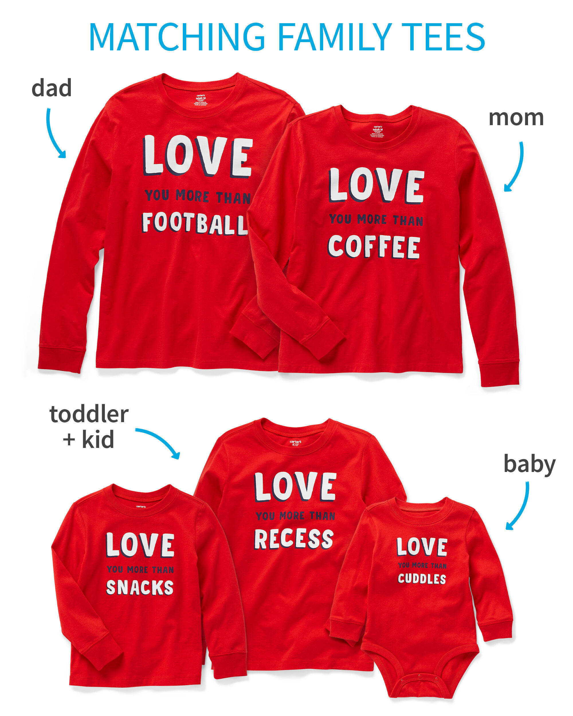 Family matching valentine shirts Clearance