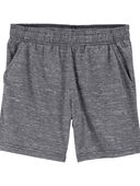 Grey - Kid Pull-On Athletic Shorts, Selected