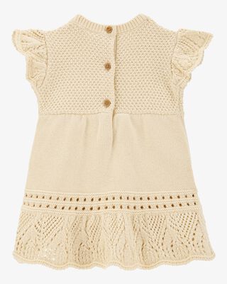 Product image 2 of Baby Pointelle Sweater Dress- Cream