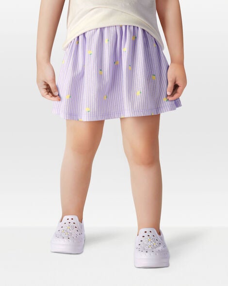  Product image 2 of Toddler Striped Lemon Print Skort - Purple
