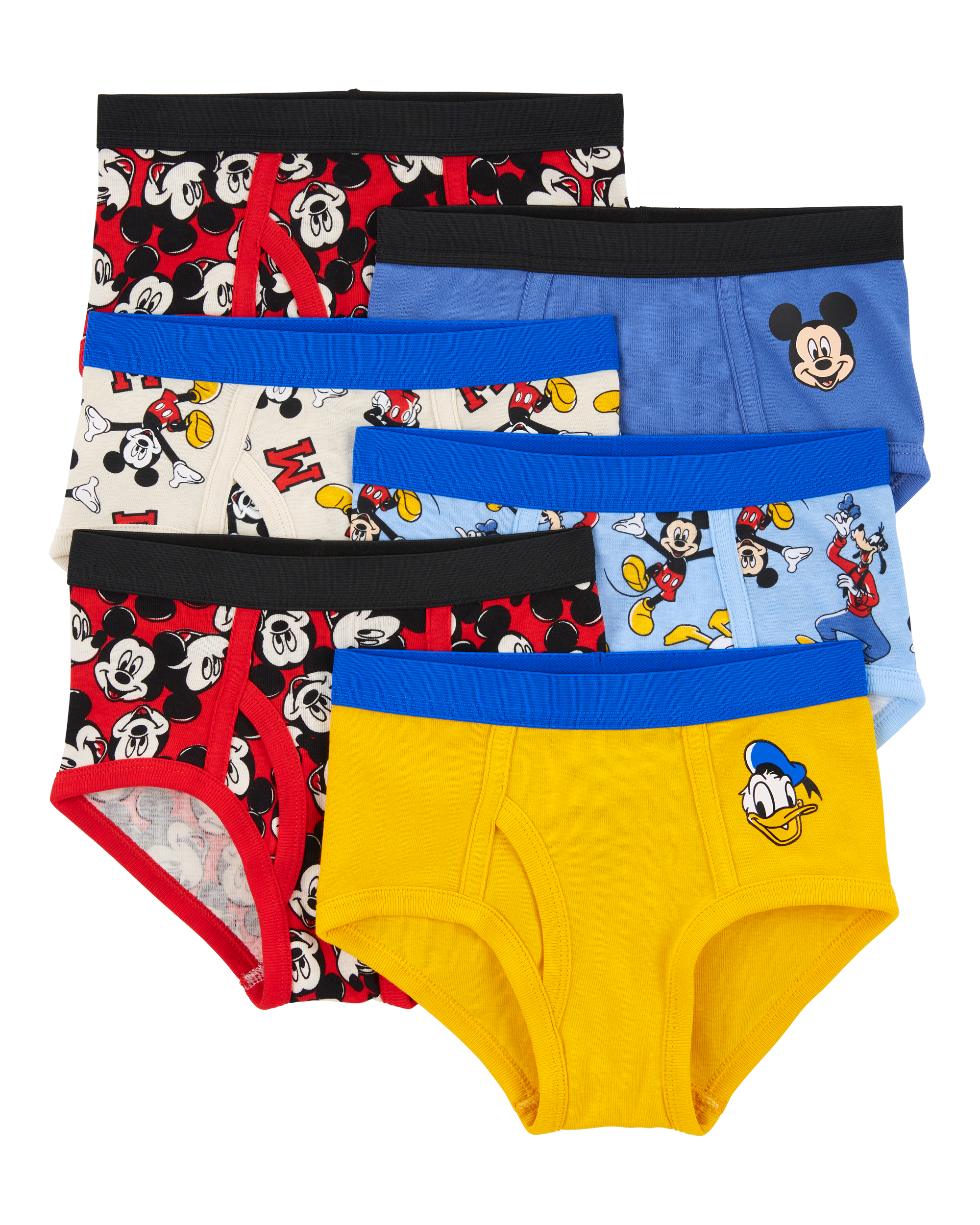 Toddler 6-Pack Mickey Mouse Cotton Briefs Underwear