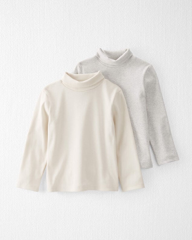 Product image 1 of Toddler 2-Pack Organic Cotton Rib Mock Neck Tops