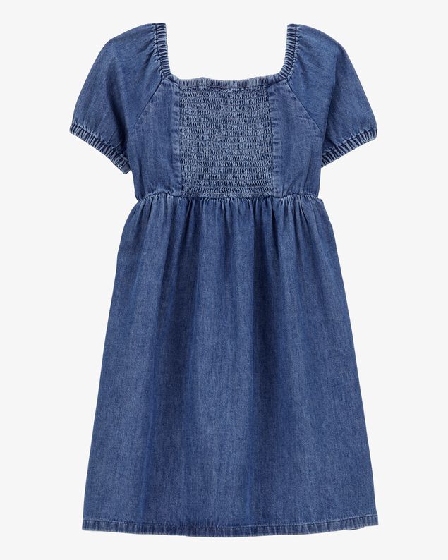 Product image 2 of Kid Smocked Iconic Denim Dress - Blue
