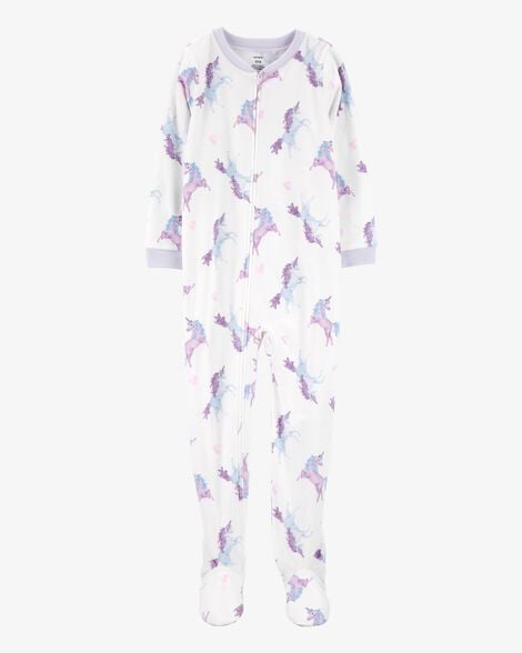 Product image 1 of Kid 1-Piece Unicorn Fleece Footie Pajamas