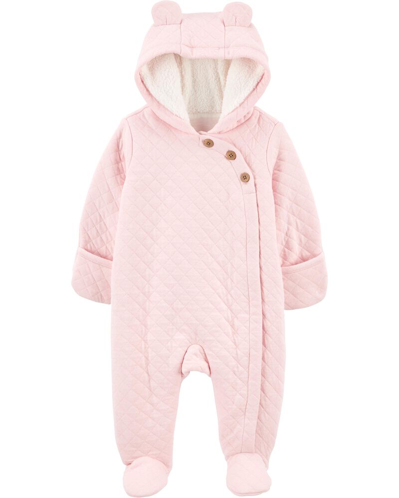 Pink Baby Sherpa-Lined Pram | carters.com