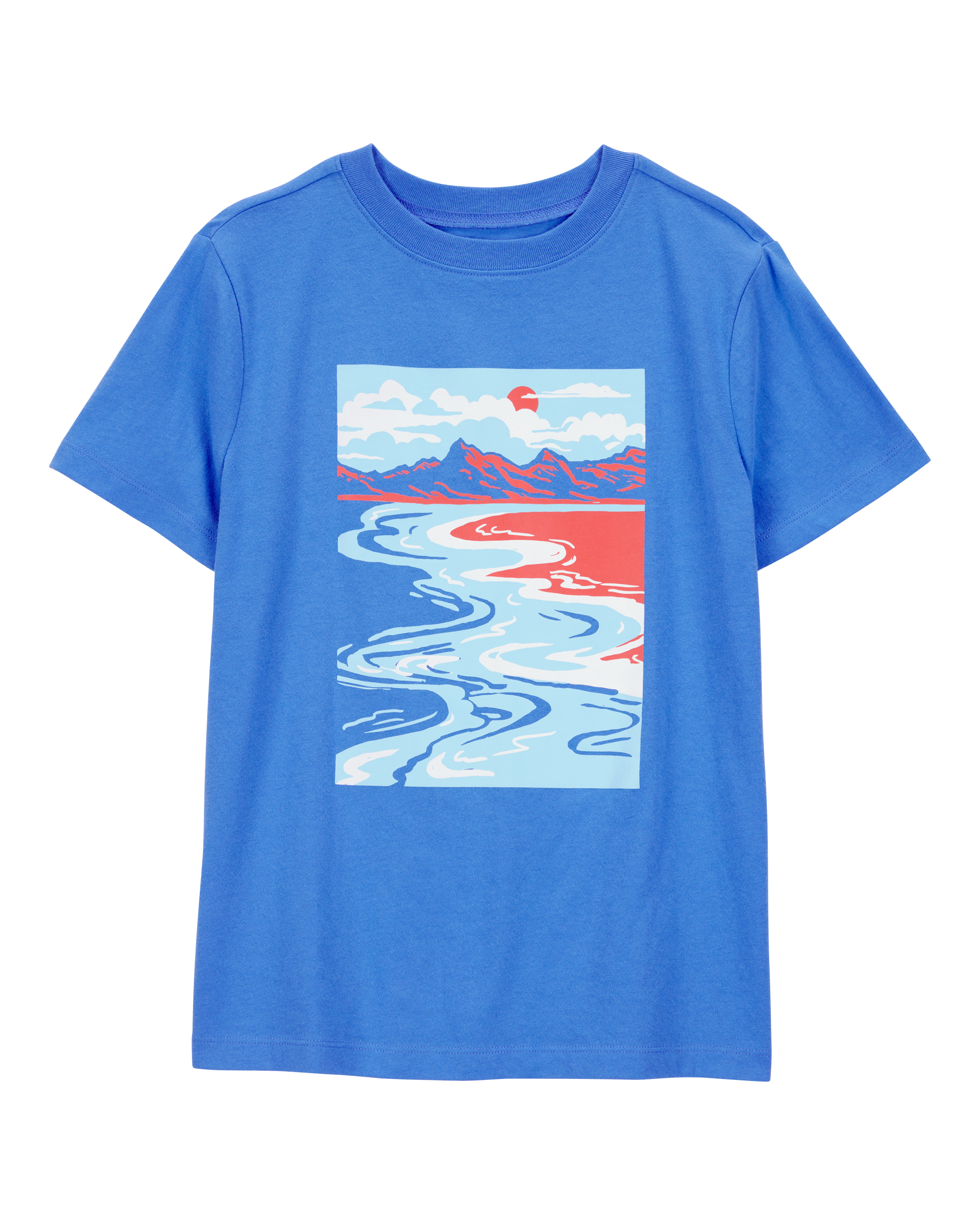 Kid Scenic Beach Short-Sleeve Graphic Tee - Blue