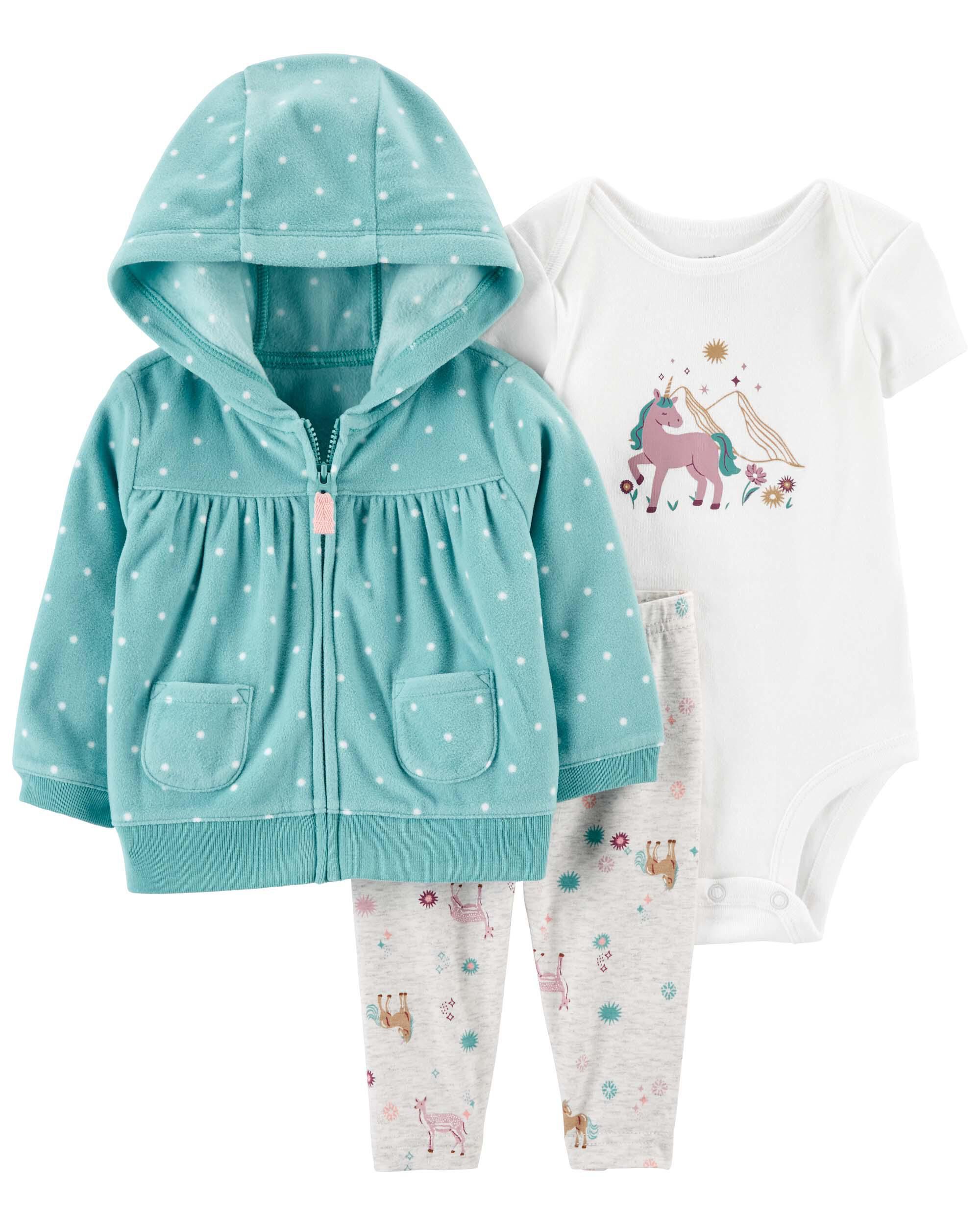Baby 3 Piece Fleece Jacket Set Carter s Carter s