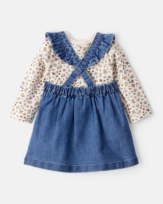 Product image 2 of Baby Girl 3-Piece Floral Sleeveless Dress Set - Blue