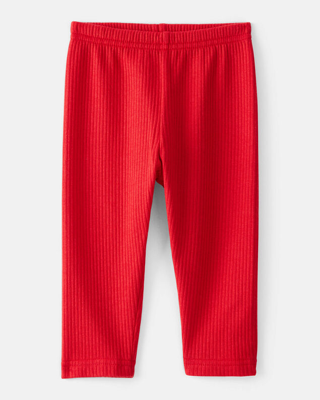 Product image 1 of Baby Girl Pull-On Stretch Rib Leggings - Red