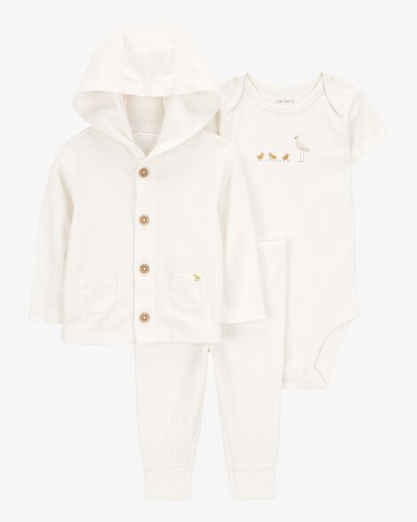 Product image 1 of Baby 3-Piece Chick Little Cardigan Set - Ivory