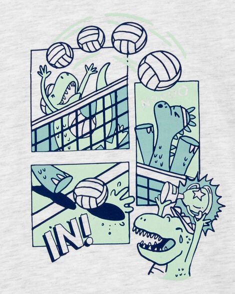  Product image 2 of Toddler Volleyball Short-Sleeve Graphic Tee - White