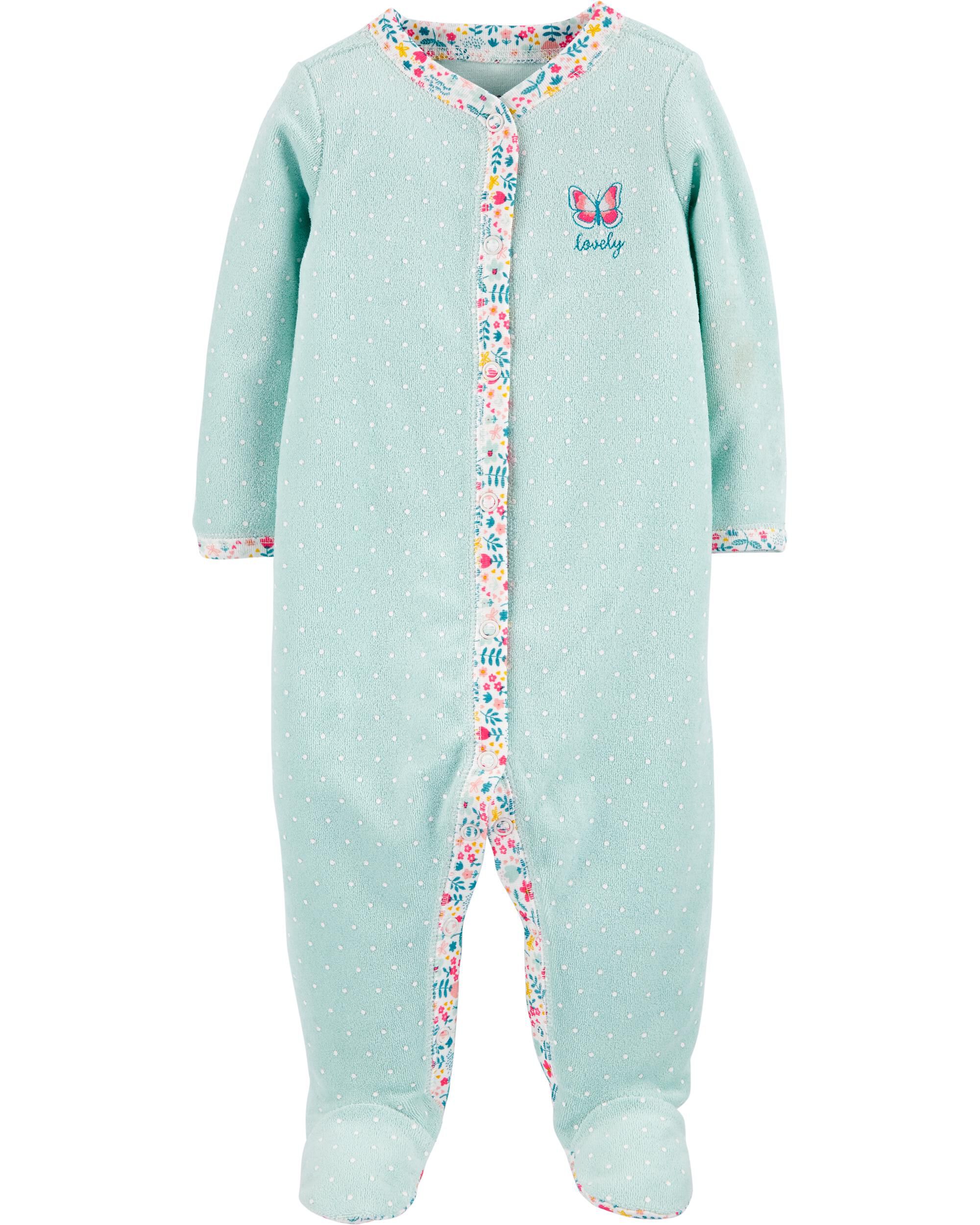  *CLEARANCE* Butterfly Snap-Up Cotton Sleep & Play 