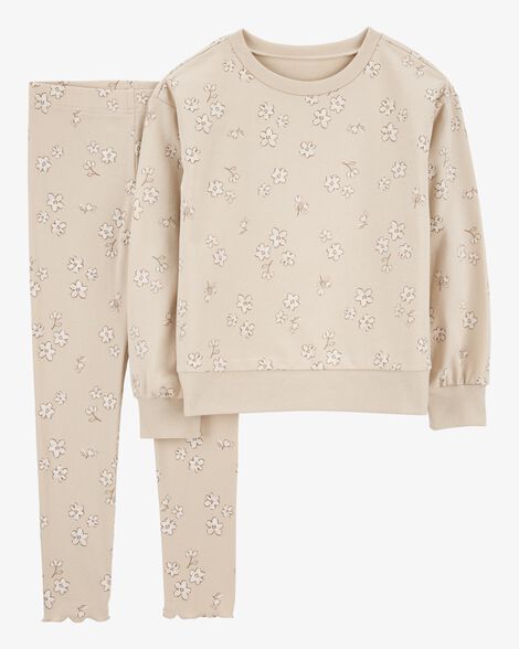  Product image 1 of Kid 2-Piece Floral Pullover & Stretch Legging Set
