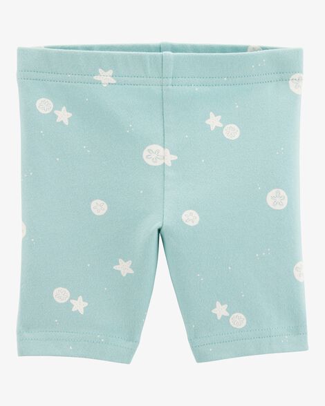  Product image 1 of Toddler Sea Print Bike Shorts - Green