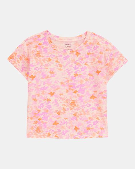 kid floral short-sleeve tee - pink