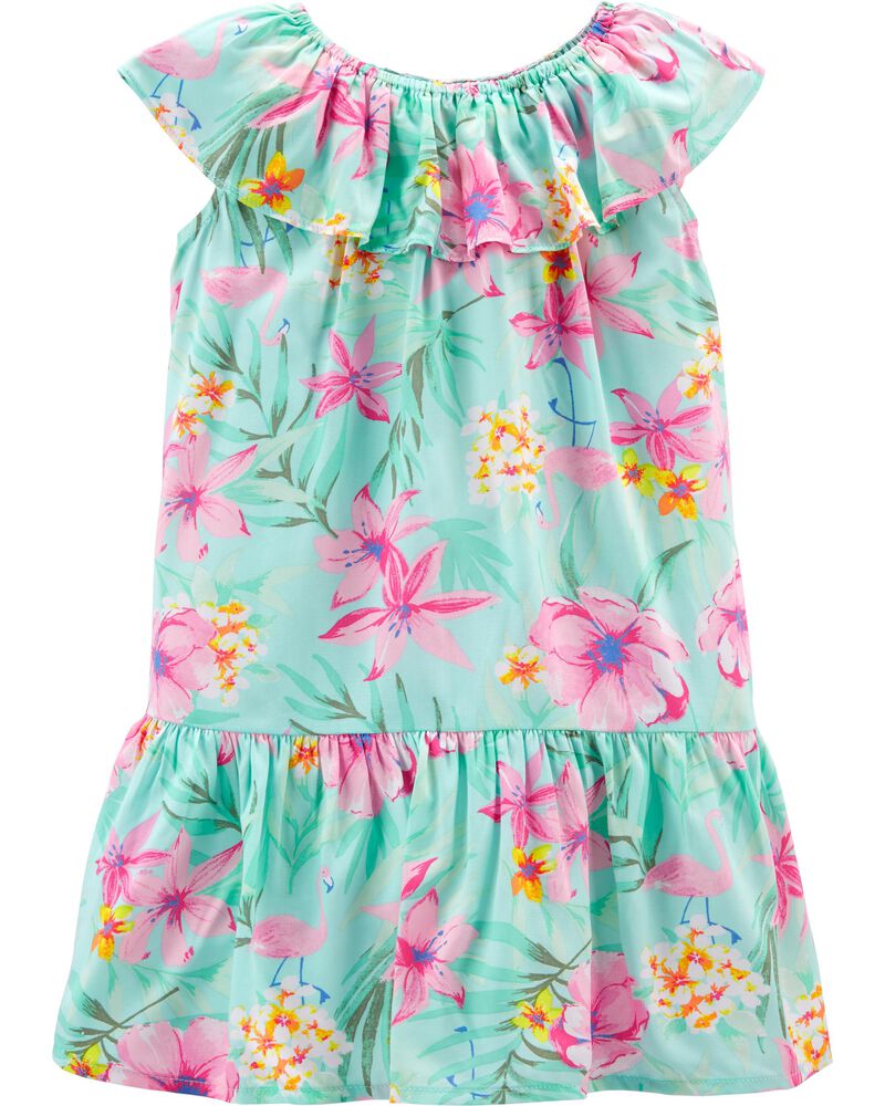 Tropical Floral Ruffle Dress Carters Com