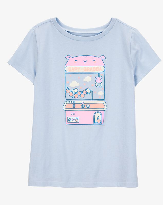 Product image 1 of Girls Capy-Grabba Short-Sleeve Graphic Tee - Blue