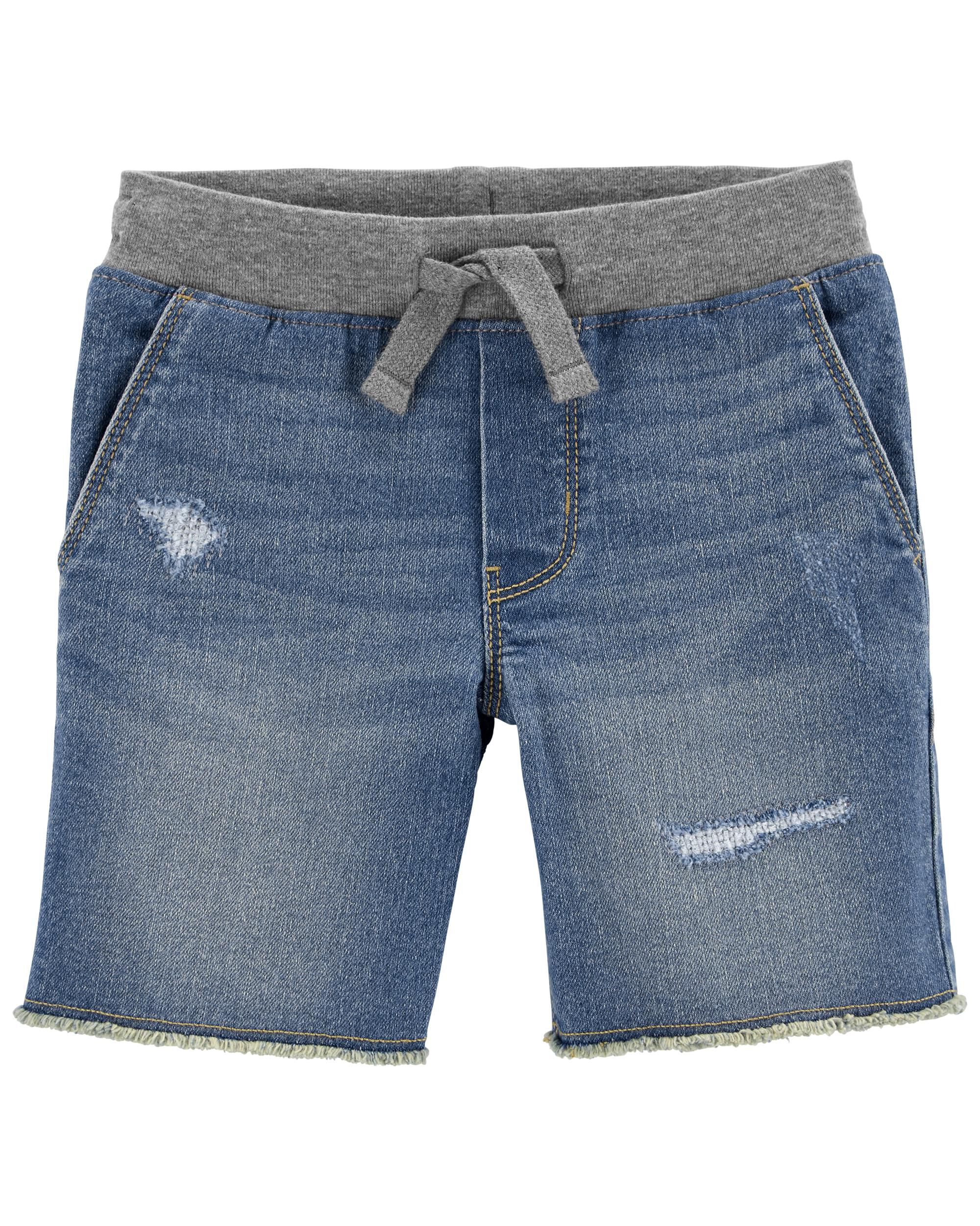 Details about   Carter's Boy Shorts 5T Functional Drawcord Denim New 