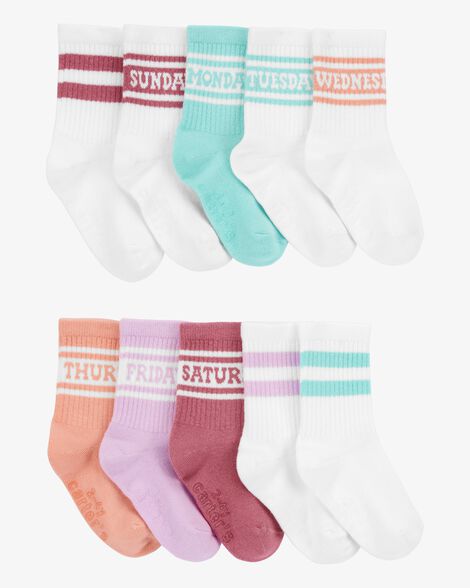  Product image 1 of Toddler 10-Pack Weekdays Crew Socks