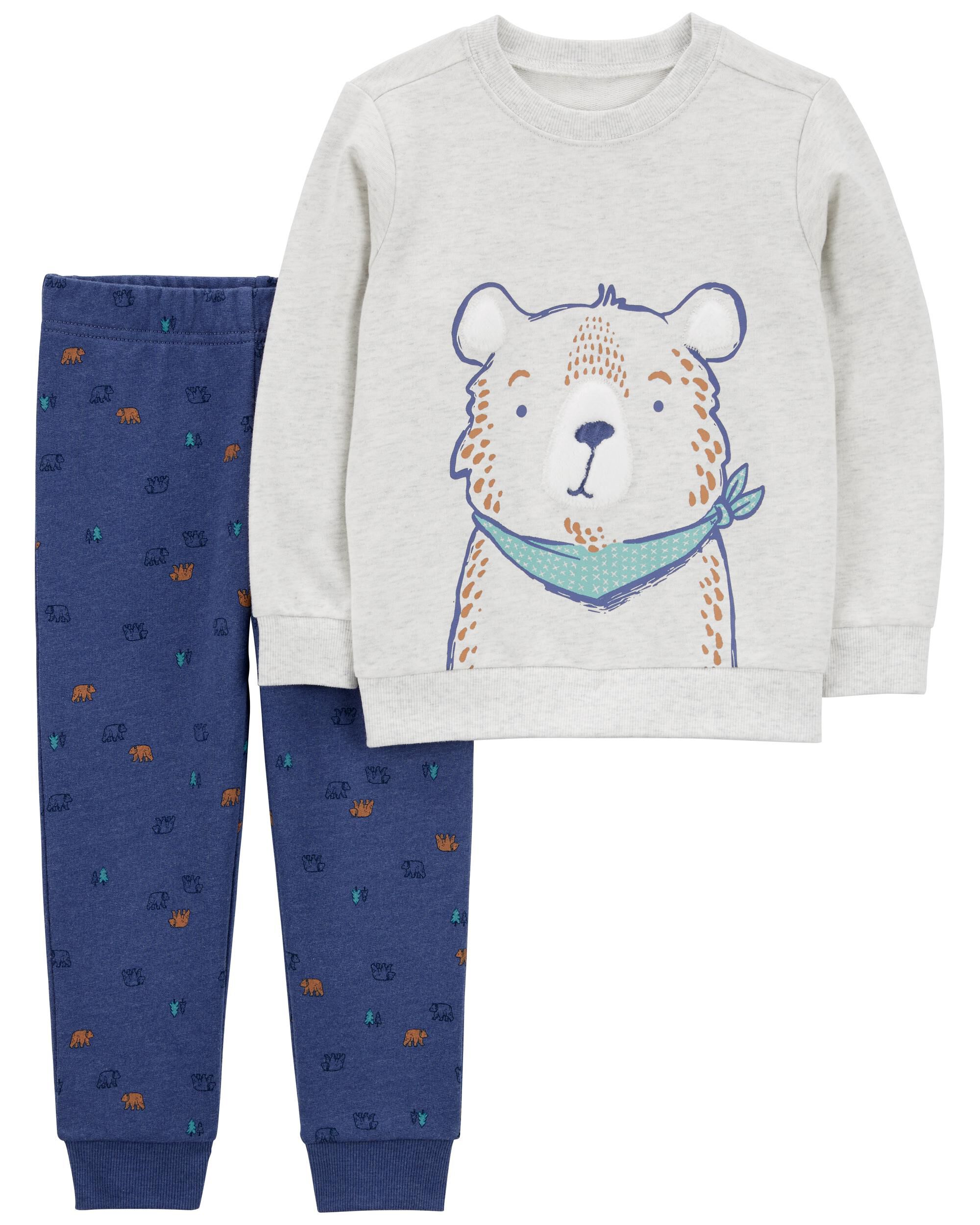 Toddler 2 Piece Fuzzy Velboa Bear Pajamas Carter s Carter s