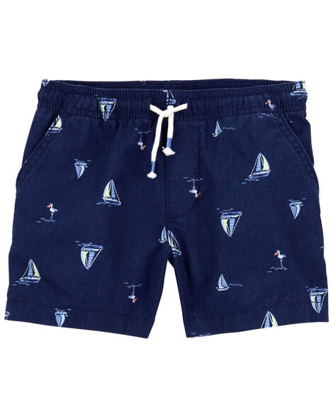 Product image 1 of Toddler Sailboat Pull-On Linen Shorts