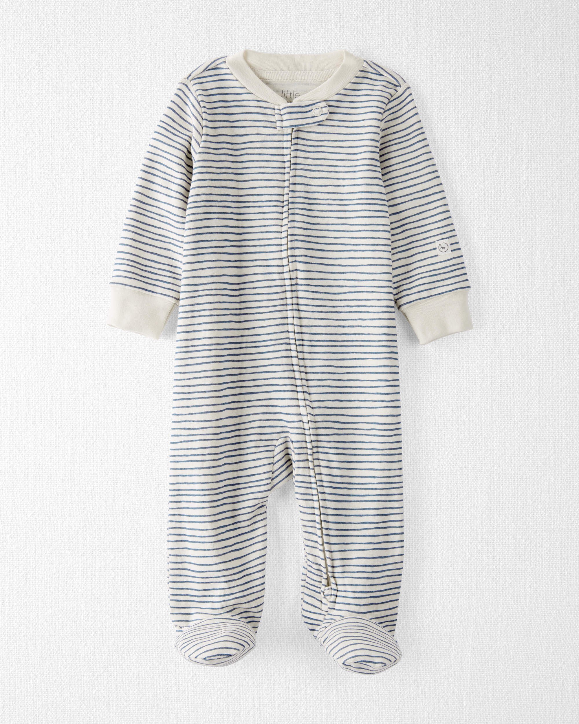 Baby Organic Cotton Sleep & Play Pajamas Stripes