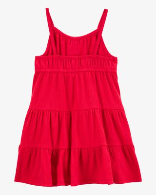 Product image 2 of Toddler Textured Knit Tank  Button-Front Dress - Red