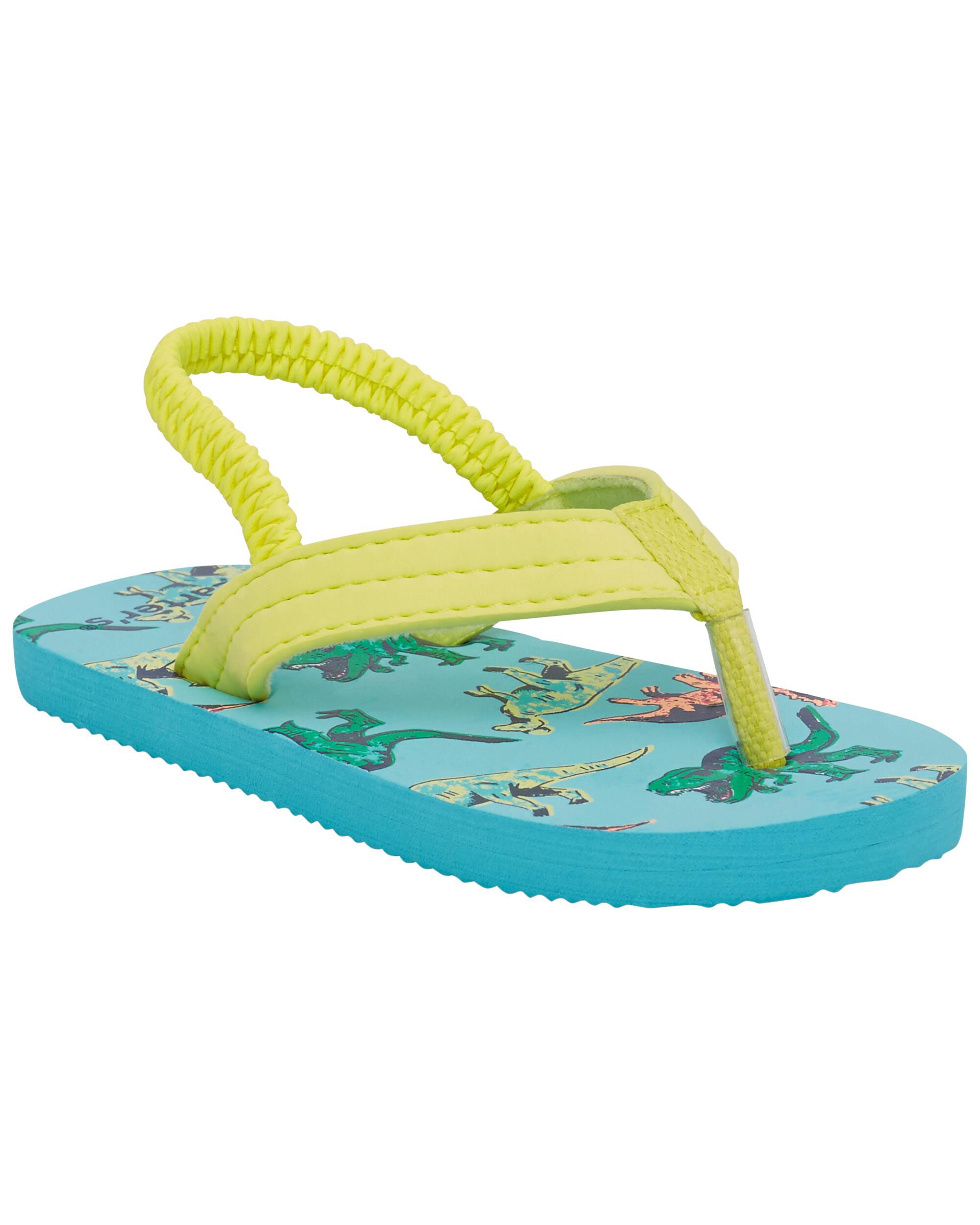 Dinosaur flip flops on sale