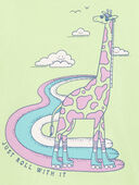 Green - Kid Giraffe Graphic Tee, Selected