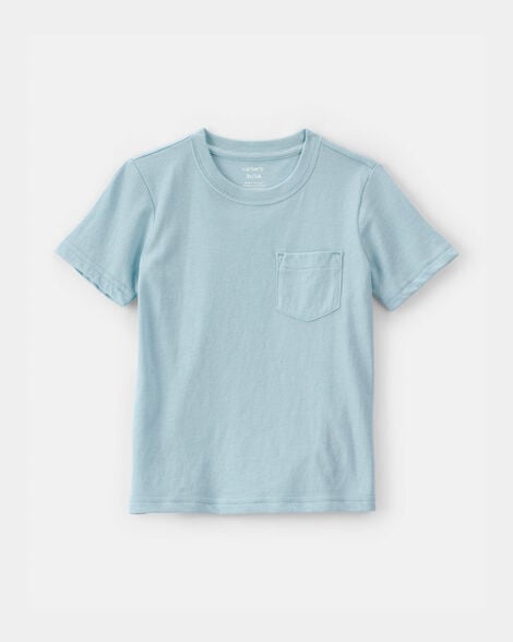 toddler solid pocket t-shirt - blue