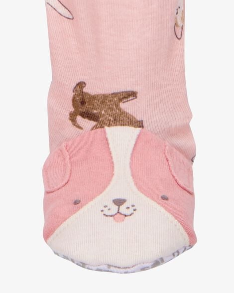 Product image 3 of Toddler Girl 1-Piece Dog 100% Snug Fit Cotton Footie Pajamas - Pink