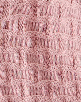 Product image 2 of Kid Cropped Sweater Knit Stitched Cardigan - Pink
