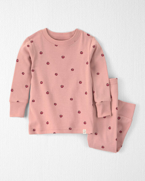Baby Girl 2-Piece Organic Cotton Pajamas in Apples