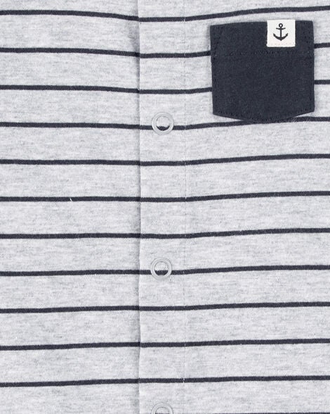  Product image 2 of Baby Striped Snap-Up Romper