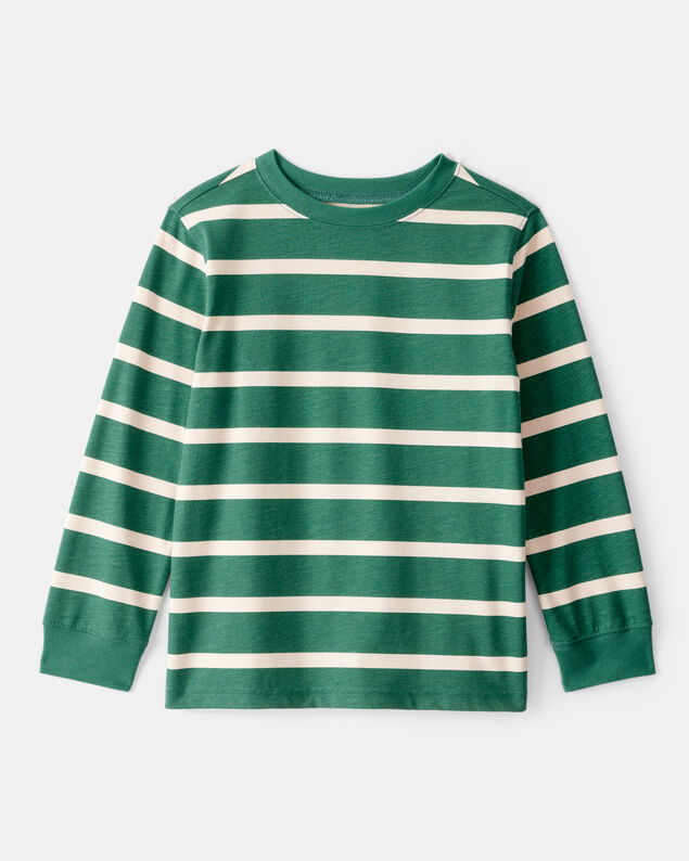 Product image 1 of Boys Striped Long-Sleeve Tee - Green