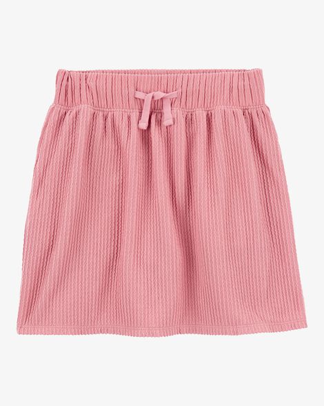 Product image 1 of Kid Ribbed Textured Drawstring Skort - Pink