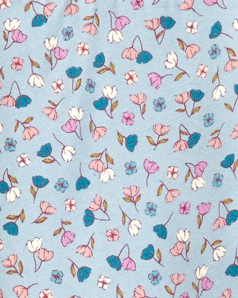  Product image 3 of Kid Floral Stretch Leggings - Blue