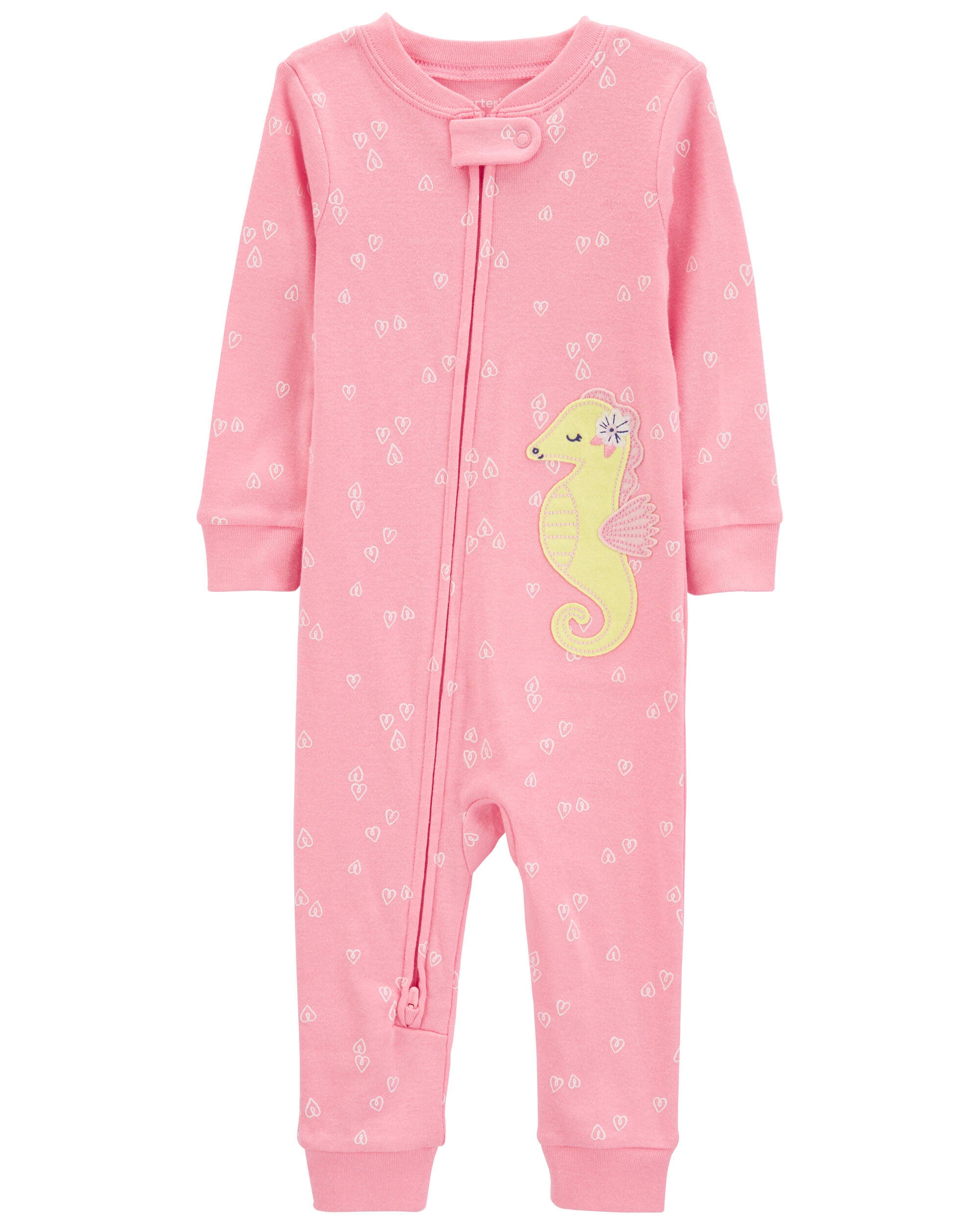 Toddler 1 Piece Sea Horse 100 Cotton Footless Pajamas Carter s Carter s