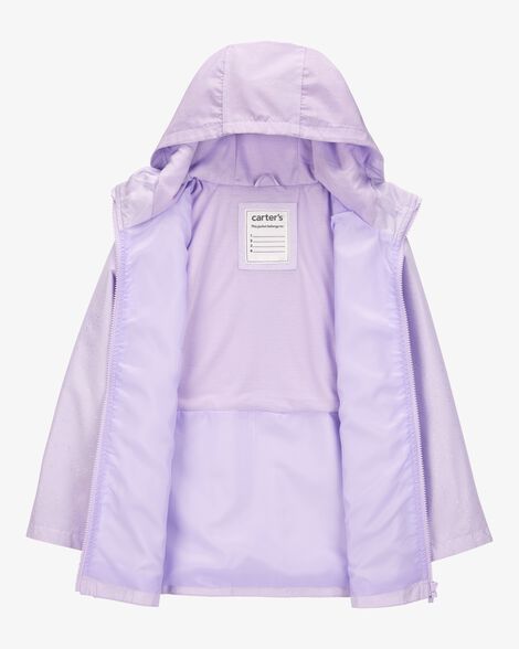  Product image 2 of Kid Heart Pockets Rain Jacket - Purple